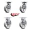Service Caster 8 Inch V Groove Semi Steel Caster Set with Roller Bearings 2 Swivel 2 Rigid SCC SCC-35S820-VGR-2-R-2 - alternate 3